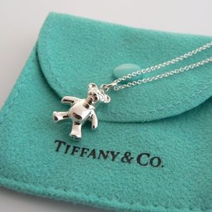 NWT Tiffany Teddy Bear Charm In Sterling Silver